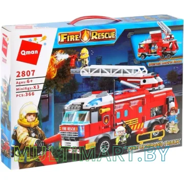 Конструктор Qman Fire Rescue 2807 Пожарная машина